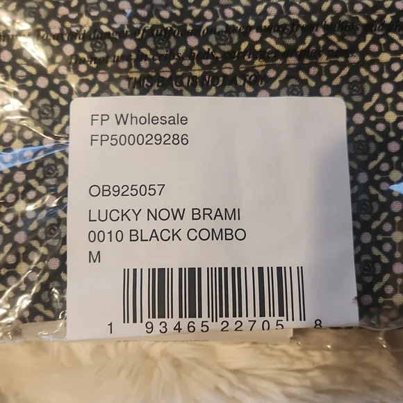 Free People Lucky Now Brami Top in black combo sizes M new with tag - Picture 3 of 5